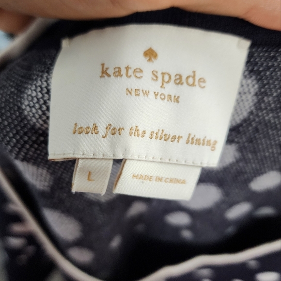 Kate Spade Navy and White Polka Dot Midi Dress - Picture 3 of 7